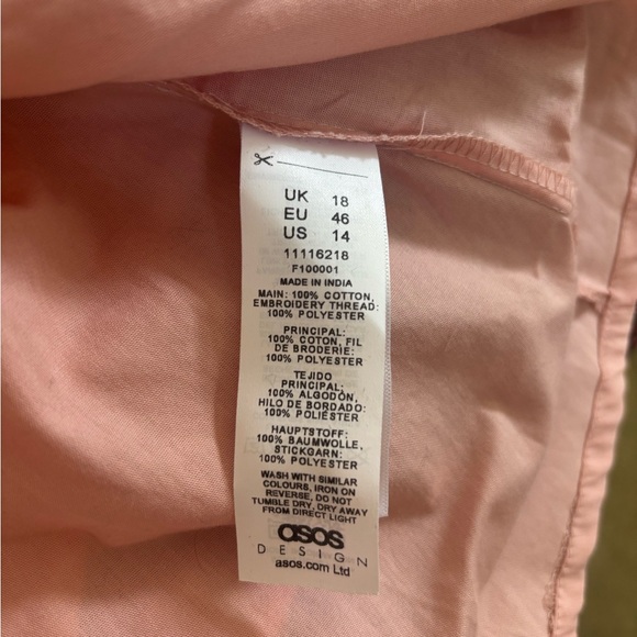 ASOS Pink Embroidered Blouse - Picture 7 of 7